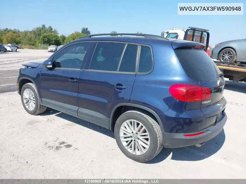 WVGJV7AX3FW590948 2015 Volkswagen Tiguan