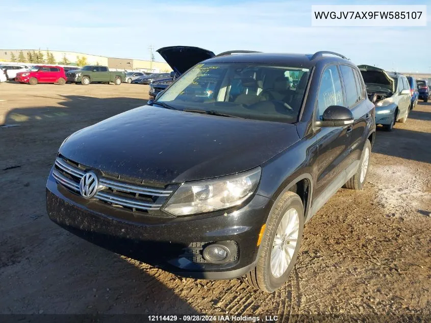 WVGJV7AX9FW585107 2015 Volkswagen Tiguan