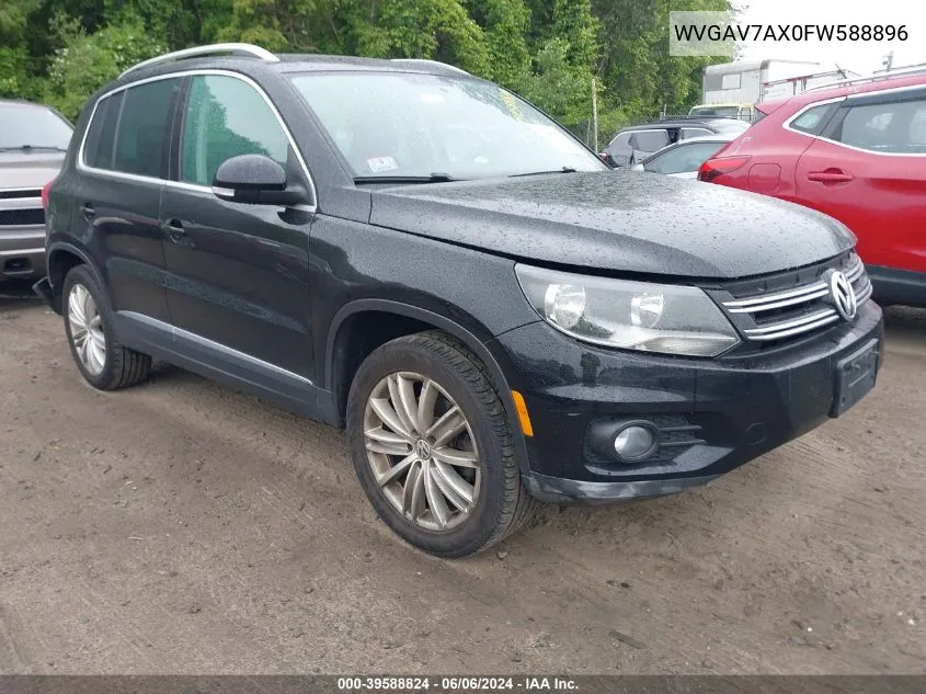 2015 Volkswagen Tiguan Sel VIN: WVGAV7AX0FW588896 Lot: 39588824