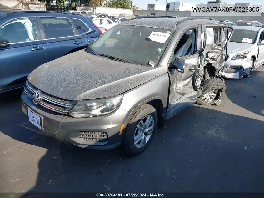 WVGAV7AX0FW523305 2015 Volkswagen Tiguan S