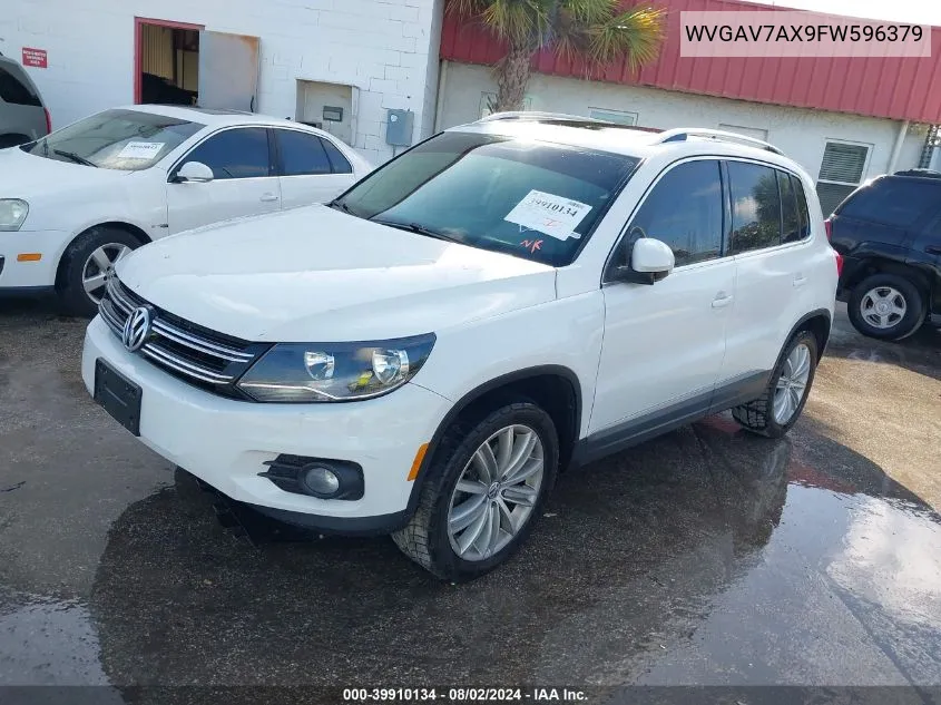 2015 Volkswagen Tiguan Se VIN: WVGAV7AX9FW596379 Lot: 39910134