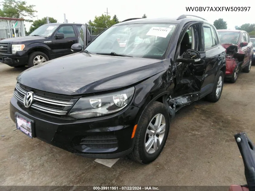 WVGBV7AXXFW509397 2015 Volkswagen Tiguan S