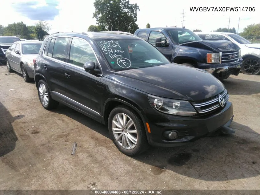 WVGBV7AX0FW514706 2015 Volkswagen Tiguan Se