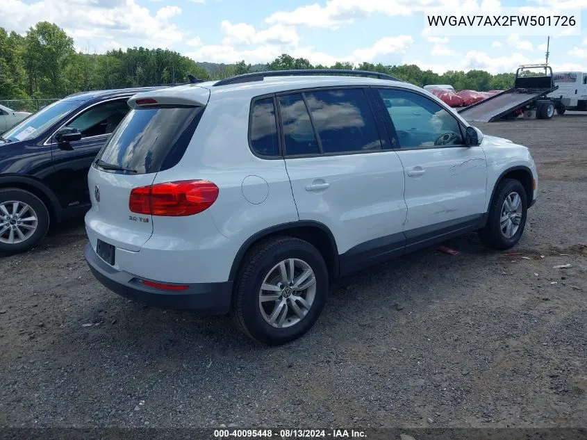 WVGAV7AX2FW501726 2015 Volkswagen Tiguan S