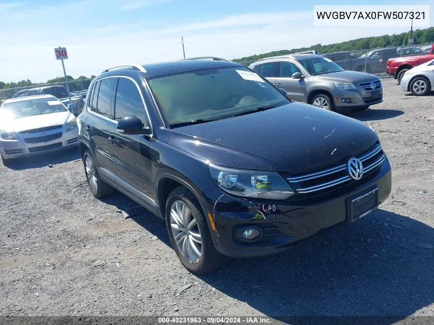 2015 Volkswagen Tiguan Se VIN: WVGBV7AX0FW507321 Lot: 40231963