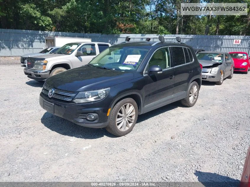 2015 Volkswagen Tiguan Sel VIN: WVGBV7AX3FW584362 Lot: 40270826