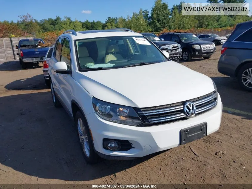 WVGBV7AX5FW582287 2015 Volkswagen Tiguan Sel