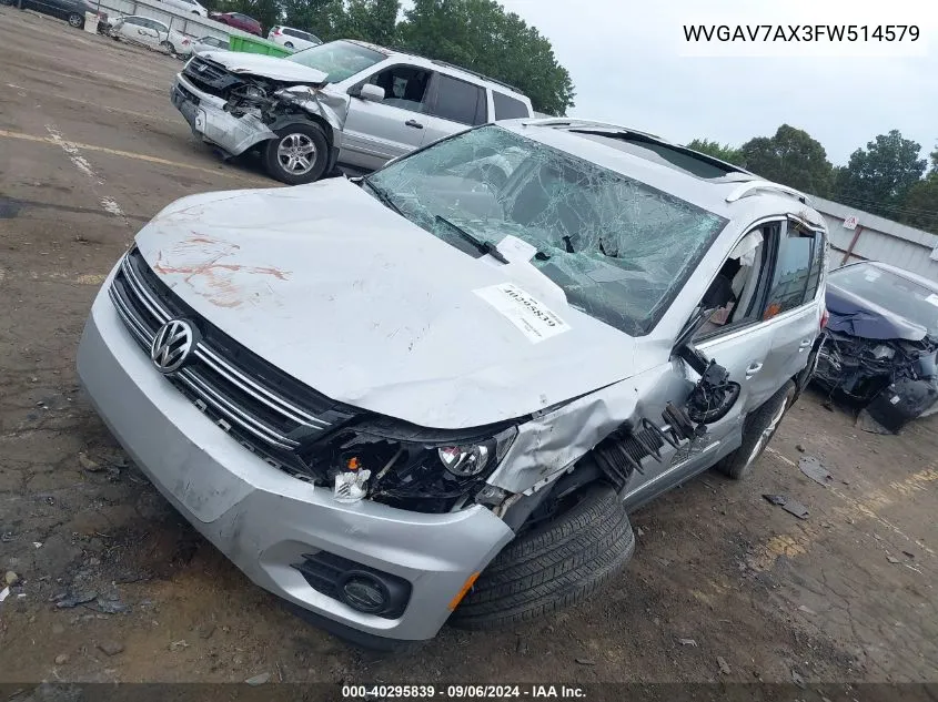 WVGAV7AX3FW514579 2015 Volkswagen Tiguan Sel