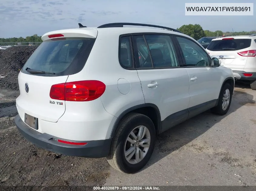 WVGAV7AX1FW583691 2015 Volkswagen Tiguan S