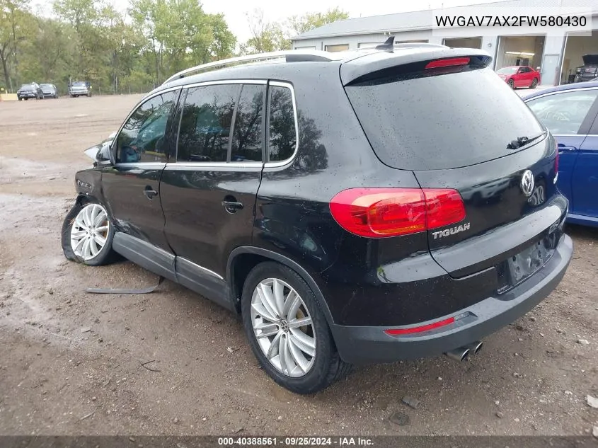 WVGAV7AX2FW580430 2015 Volkswagen Tiguan Sel