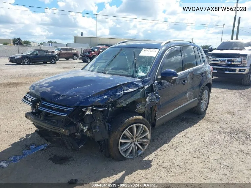 2015 Volkswagen Tiguan Sel VIN: WVGAV7AX8FW562028 Lot: 40414539