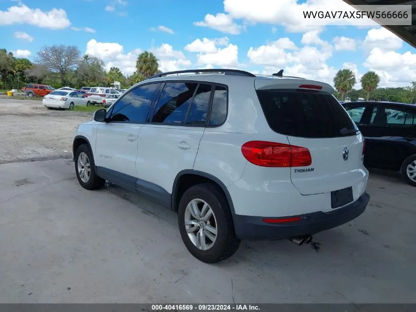 WVGAV7AX5FW566666 2015 Volkswagen Tiguan S