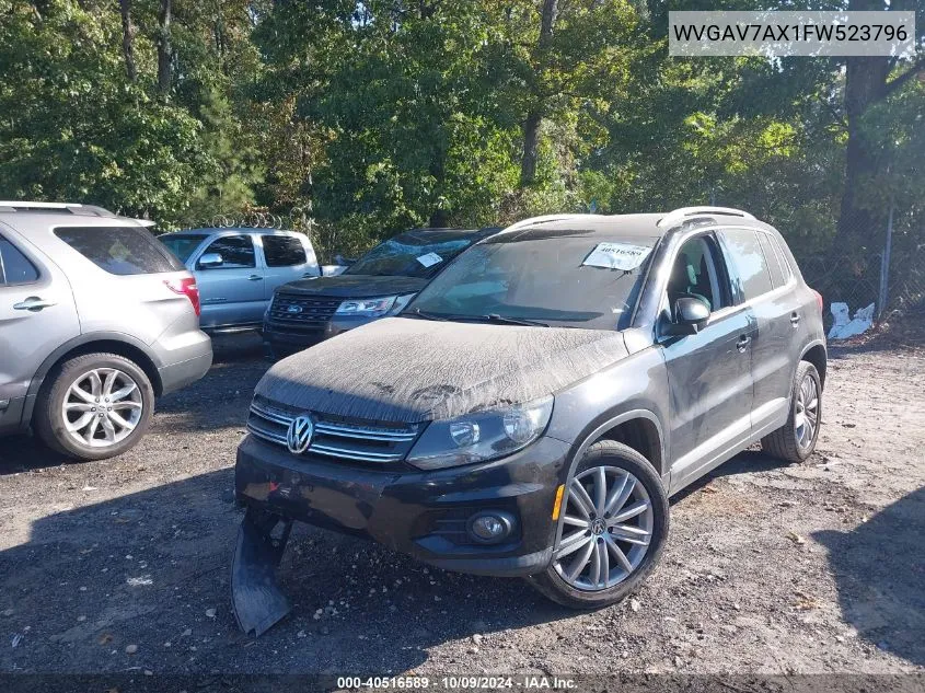 2015 Volkswagen Tiguan S/Se/Sel/R-Line VIN: WVGAV7AX1FW523796 Lot: 40516589