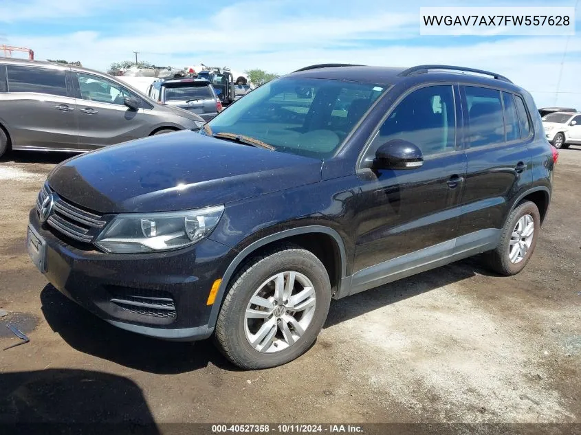 2015 Volkswagen Tiguan S VIN: WVGAV7AX7FW557628 Lot: 40527358