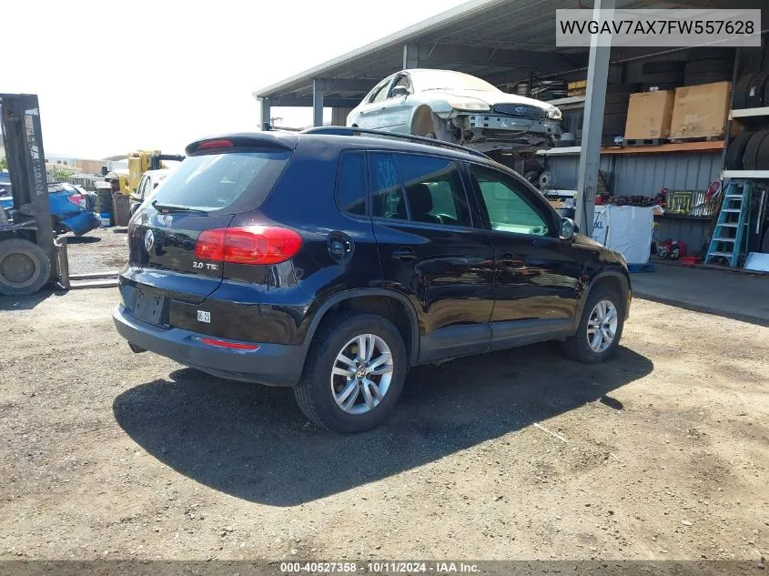 2015 Volkswagen Tiguan S VIN: WVGAV7AX7FW557628 Lot: 40527358