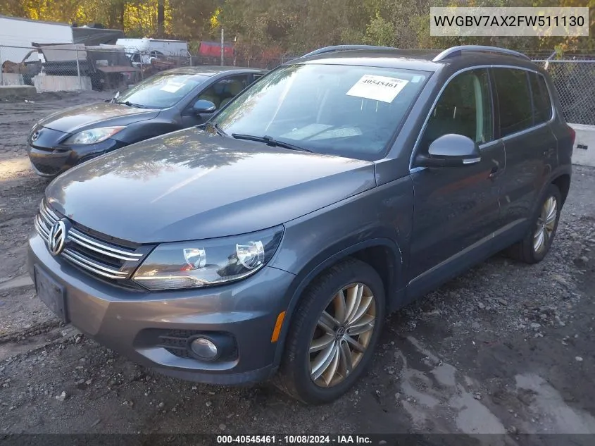 WVGBV7AX2FW511130 2015 Volkswagen Tiguan Sel