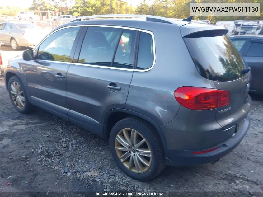 WVGBV7AX2FW511130 2015 Volkswagen Tiguan Sel