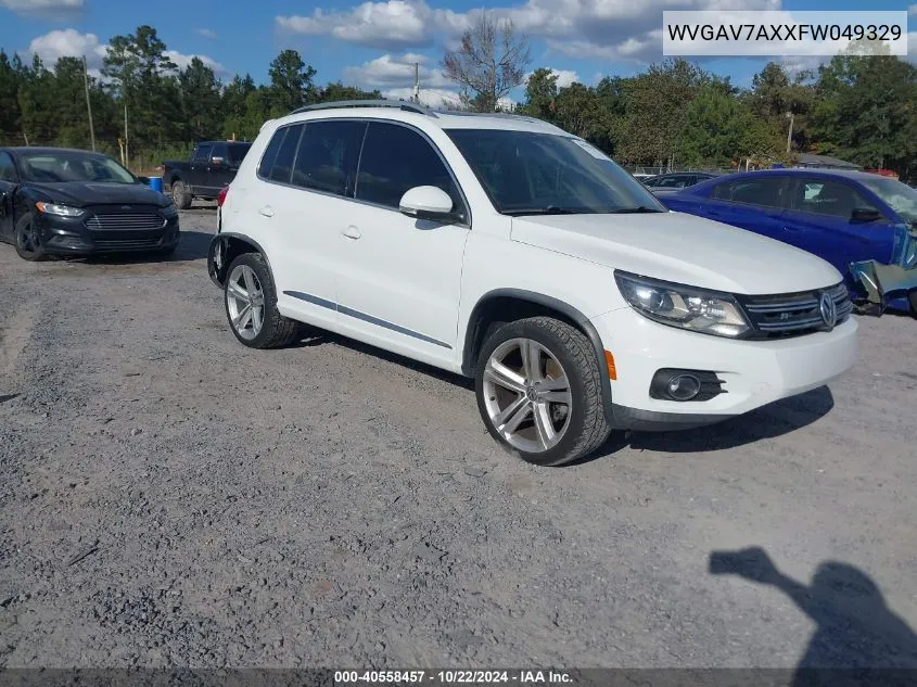 2015 Volkswagen Tiguan R-Line VIN: WVGAV7AXXFW049329 Lot: 40558457