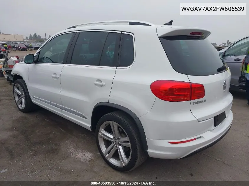 2015 Volkswagen Tiguan R-Line VIN: WVGAV7AX2FW606539 Lot: 40593550