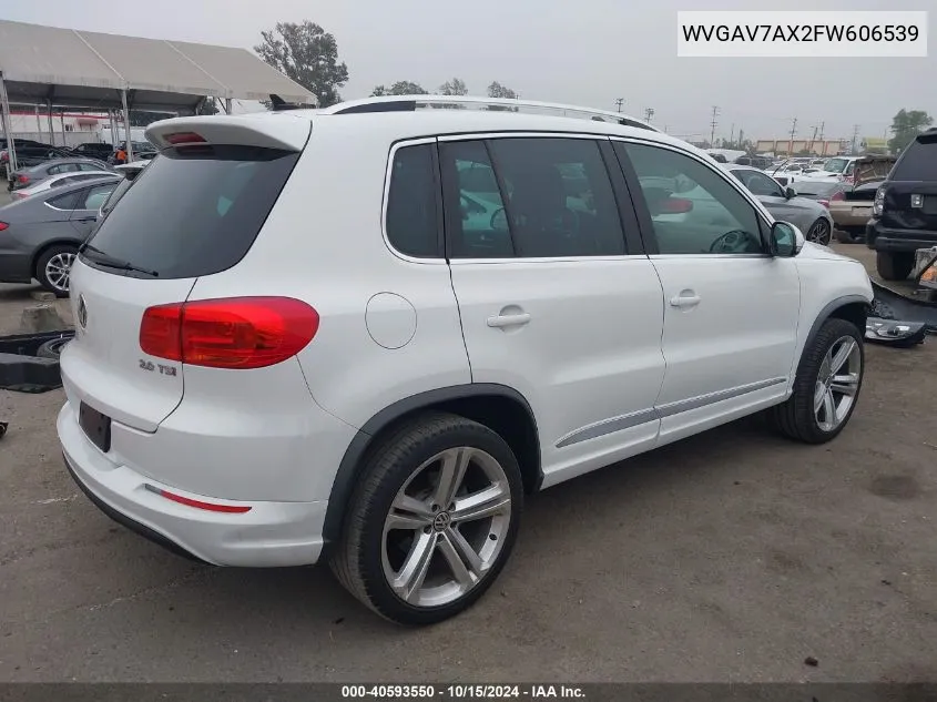 2015 Volkswagen Tiguan R-Line VIN: WVGAV7AX2FW606539 Lot: 40593550