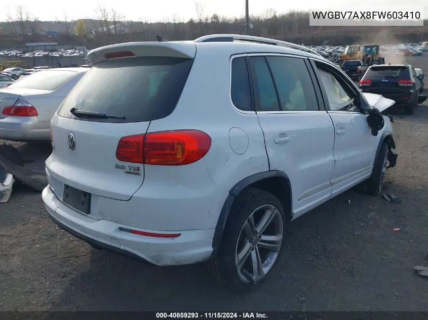 2015 Volkswagen Tiguan R-Line VIN: WVGBV7AX8FW603410 Lot: 40859293