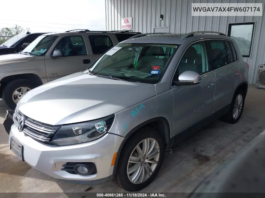 2015 Volkswagen Tiguan Se VIN: WVGAV7AX4FW607174 Lot: 40861265