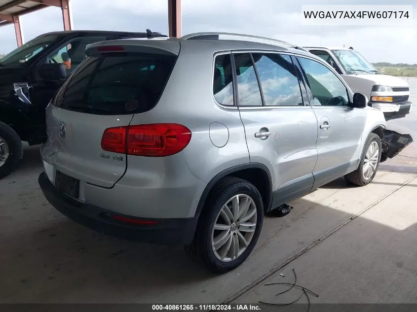 2015 Volkswagen Tiguan Se VIN: WVGAV7AX4FW607174 Lot: 40861265