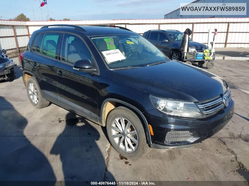 2015 Volkswagen Tiguan S/Se/Sel/R-Line VIN: WVGAV7AXXFW589859 Lot: 40876445