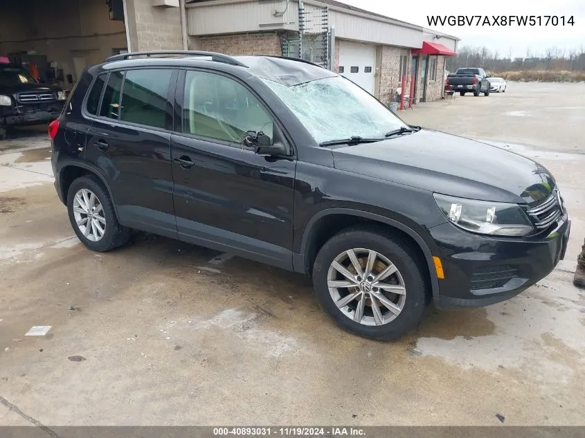 2015 Volkswagen Tiguan Se VIN: WVGBV7AX8FW517014 Lot: 40893031