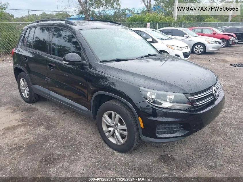 2015 Volkswagen Tiguan S VIN: WVGAV7AX7FW506565 Lot: 40926237