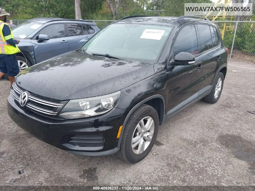 2015 Volkswagen Tiguan S VIN: WVGAV7AX7FW506565 Lot: 40926237