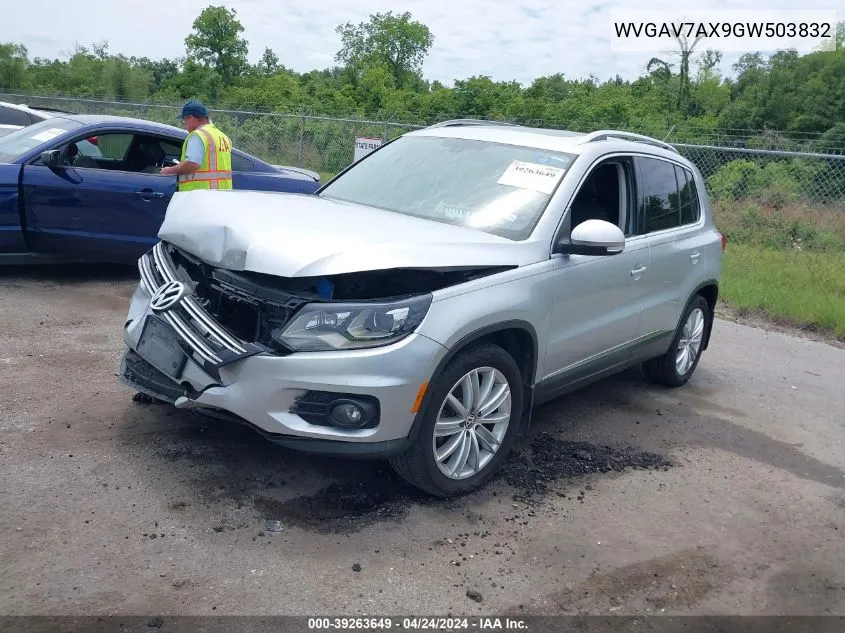 2016 Volkswagen Tiguan Se VIN: WVGAV7AX9GW503832 Lot: 39263649