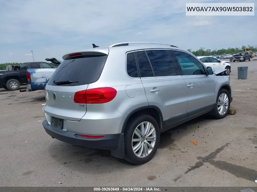 2016 Volkswagen Tiguan Se VIN: WVGAV7AX9GW503832 Lot: 39263649