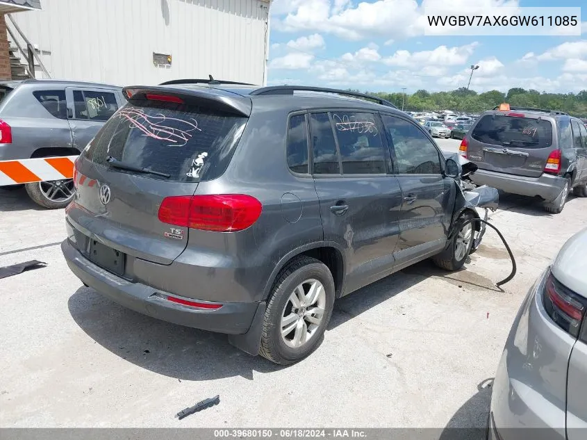 WVGBV7AX6GW611085 2016 Volkswagen Tiguan S