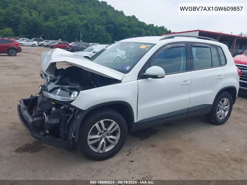 WVGBV7AX1GW609857 2016 Volkswagen Tiguan S