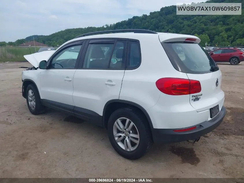 WVGBV7AX1GW609857 2016 Volkswagen Tiguan S