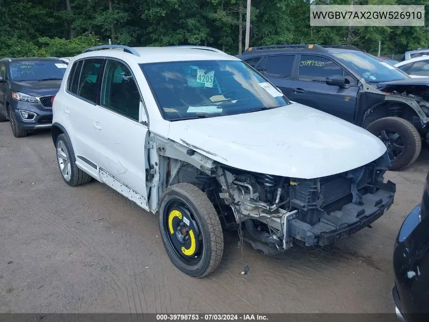 WVGBV7AX2GW526910 2016 Volkswagen Tiguan R-Line