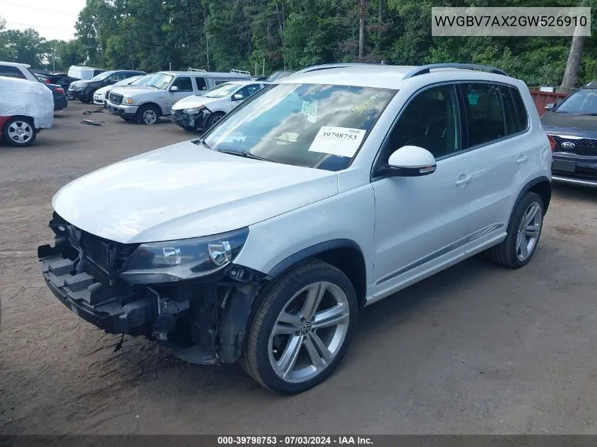 WVGBV7AX2GW526910 2016 Volkswagen Tiguan R-Line