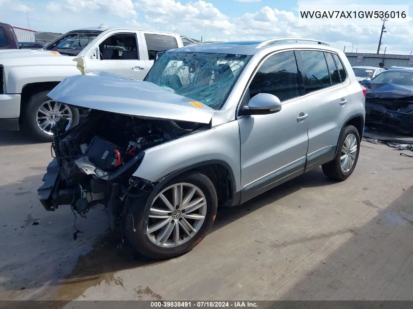 WVGAV7AX1GW536016 2016 Volkswagen Tiguan Se