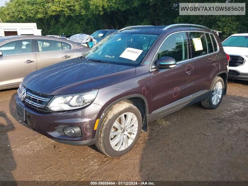 WVGBV7AX1GW585608 2016 Volkswagen Tiguan Se