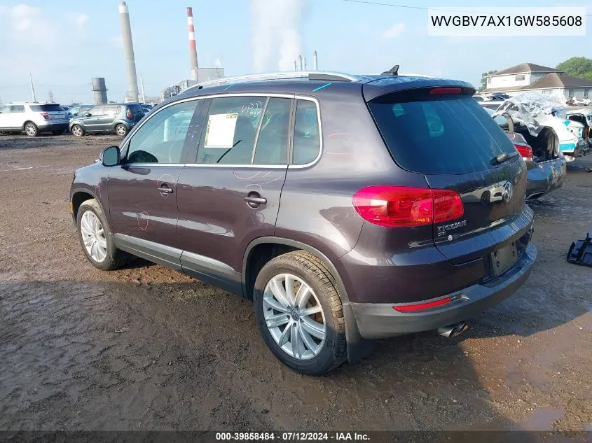 WVGBV7AX1GW585608 2016 Volkswagen Tiguan Se