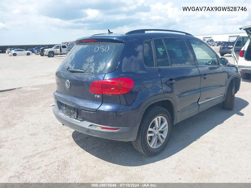 WVGAV7AX9GW528746 2016 Volkswagen Tiguan S