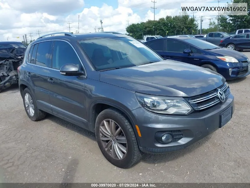 2016 Volkswagen Tiguan Se VIN: WVGAV7AXXGW616902 Lot: 39970020