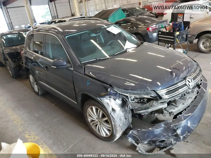 WVGAV7AX6GW610904 2016 Volkswagen Tiguan S/Se/Sel/R-Line