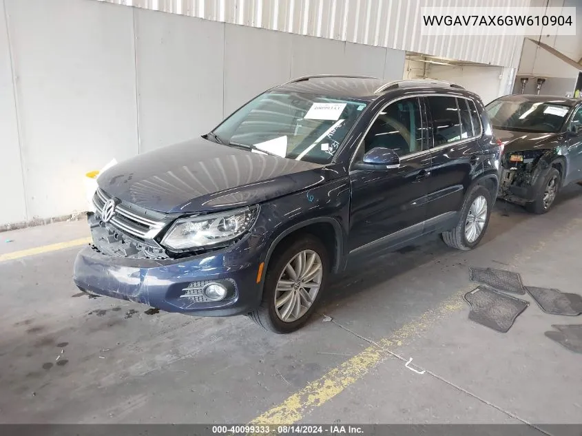 WVGAV7AX6GW610904 2016 Volkswagen Tiguan S/Se/Sel/R-Line