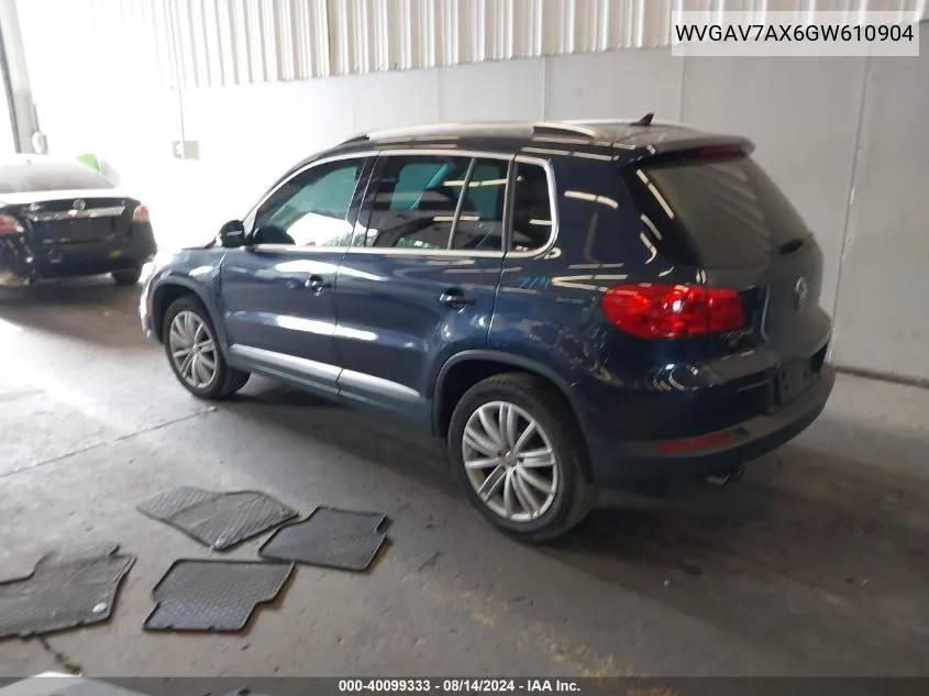 WVGAV7AX6GW610904 2016 Volkswagen Tiguan S/Se/Sel/R-Line