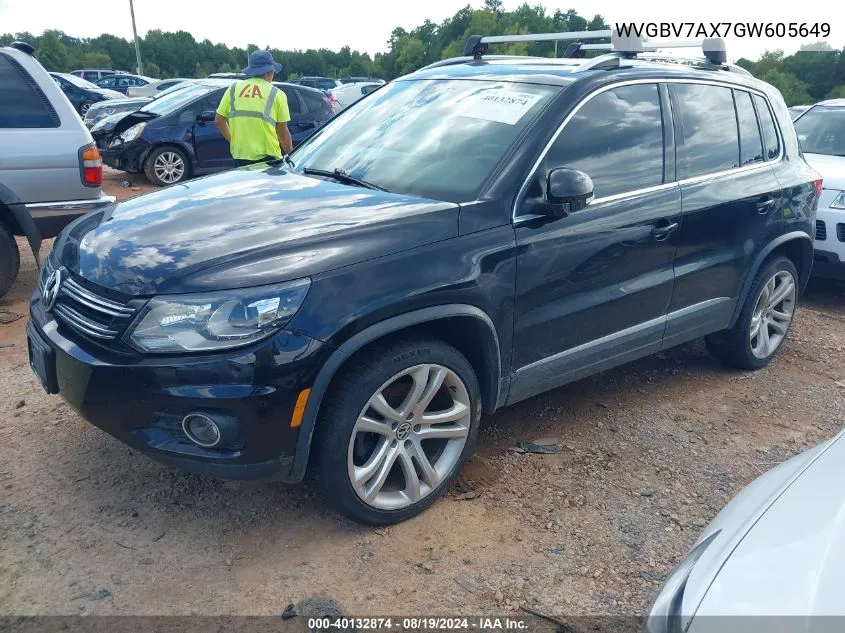 2016 Volkswagen Tiguan Sel VIN: WVGBV7AX7GW605649 Lot: 40132874