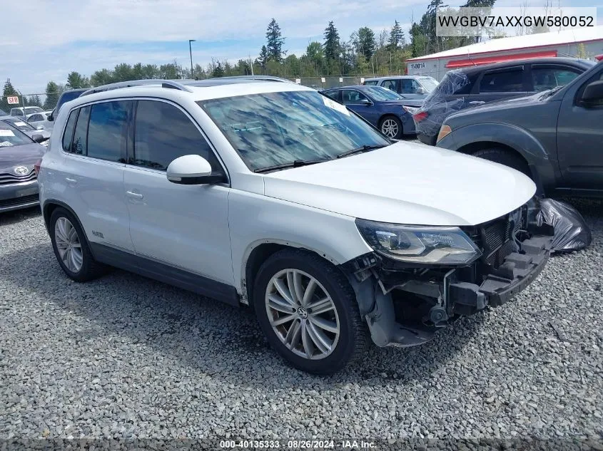 2016 Volkswagen Tiguan Se VIN: WVGBV7AXXGW580052 Lot: 40135333