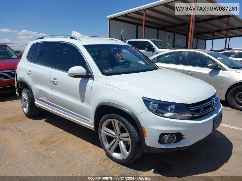 2016 Volkswagen Tiguan S/Se/Sel/R-Line VIN: WVGAV7AX9GW087281 Lot: 40149878