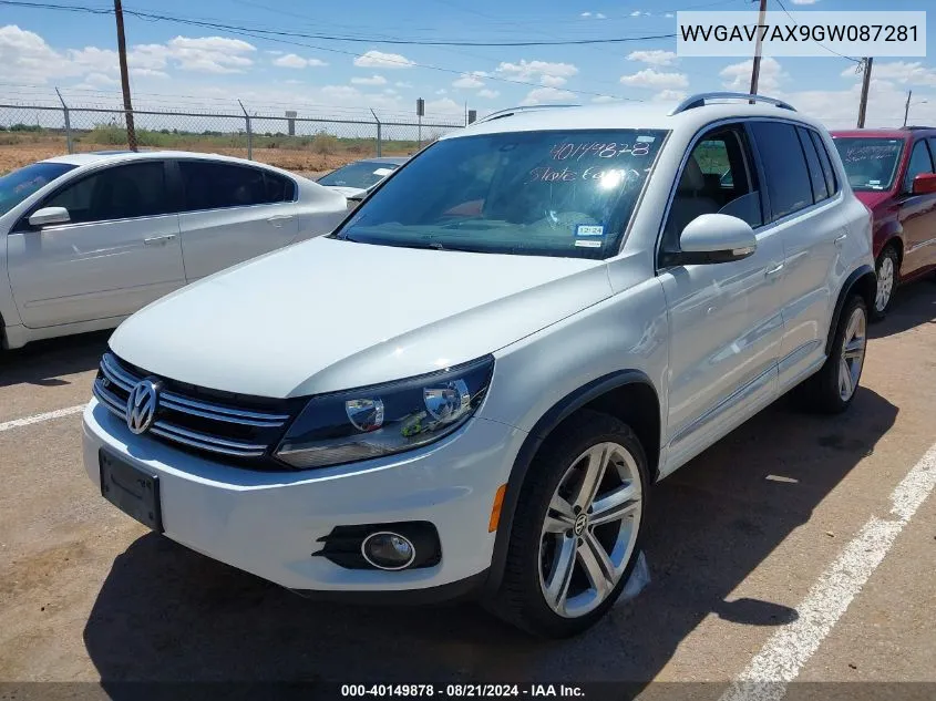 2016 Volkswagen Tiguan S/Se/Sel/R-Line VIN: WVGAV7AX9GW087281 Lot: 40149878